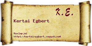 Kertai Egbert névjegykártya